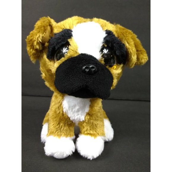 Ty Beanie Boos BRUTUS 6" Glitter Eye Bulldog + GANZ Webkinz Poodle Plush No Code - Picture 3 of 12